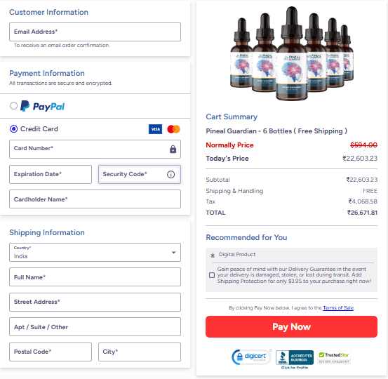  Pineal Guardian Checkout Page